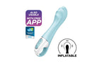 Satisfyer Air Pump Vibrator 5+ App Controlled G Spot Vibrator Blue Satisfyer