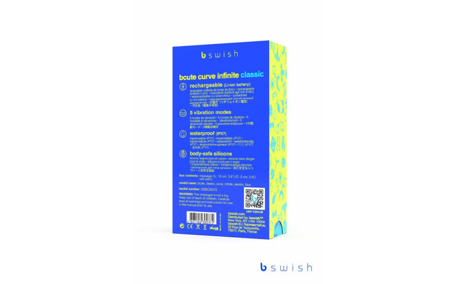 B Swish Bcute Curve Infinite Classic USB Rechargeable G Spot Vibrator B Swish