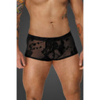 Noir Handmade Mens Flock Embroidery Short-Shorts Noir Handmade
