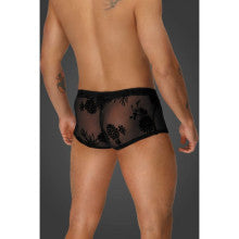 Noir Handmade Mens Flock Embroidery Short-Shorts Secondary image