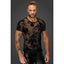 Noir Handmade Flock Embroidery Mens T-Shirt