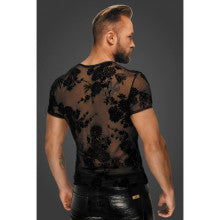 Noir Handmade Flock Embroidery Mens T-Shirt Secondary image