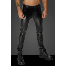 Noir Handmade Snake Wetlook Long Pants with Back Pockets Black Noir Handmade Main image