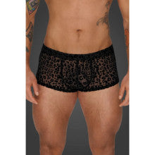 Noir Handmade Mens Leopard Flock Short Shorts Noir Handmade