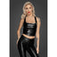Noir Handmade BDSM Play Snake Wetlook Top with Zipper Noir Handmade