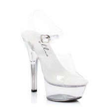 Ellie Shoes Clear Sandal With 6 Inch Stilettos Ellie Shoes Main image