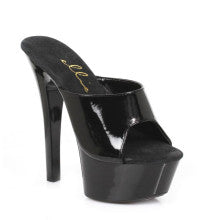 Ellie Shoes Black Slip On Sandal With 6 Inch Stilettos Ellie Shoes