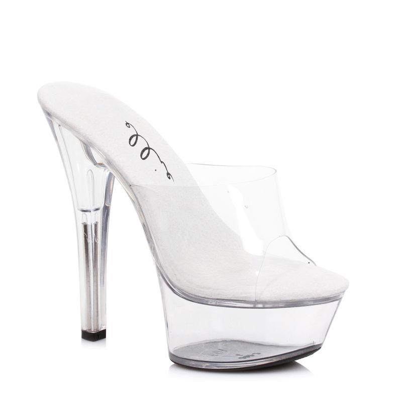 Ellie Shoes Slip On Sandal Clear 6 Inch Ellie Shoes Main image