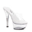 Ellie Shoes Slip On Sandal Clear 6 Inch Ellie Shoes