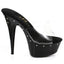 Ellie Shoes Slip On Rhinestone Platform Black 6 Inch Heel Ellie Shoes