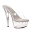 Ellie Shoes Slip On Rhinestone Platform Clear 6 inch Ellie Shoes