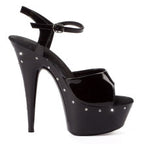 Ellie Shoes Rhinestone Platform Sandal Black 6 Inch Ellie Shoes