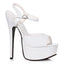 Ellie Shoes Stiletto 6.5 Inch Platform Sandal White Ellie Shoes