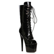 Ellie Shoes Peep-Toe Ankle Boot Black With 7 Inch Stiletto Ellie Shoes Main image