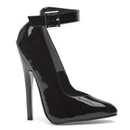 Ellie Shoes 6 Inch Fetish Pump With Ankle Strap Black Ellie Shoes