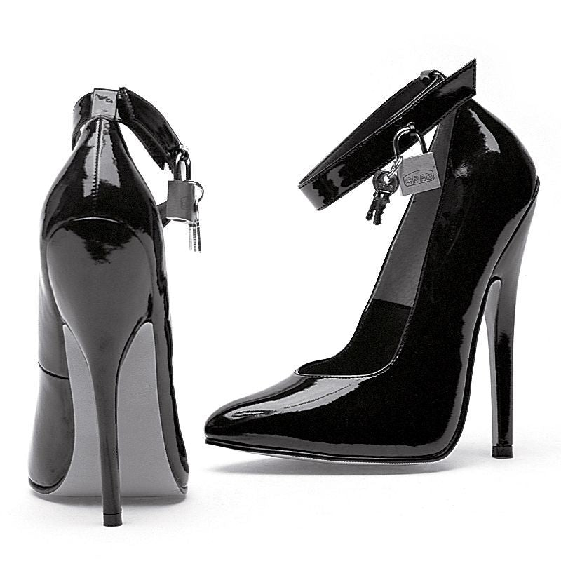 Ellie Shoes Fetish Pump With Lock & Key Black 6 Inch Ellie Shoes Main image