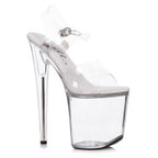 Ellie Shoes 8 Inch Platform Sandal Clear Ellie Shoes