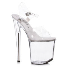 Ellie Shoes 8 Inch Platform Sandal Clear Secondary image