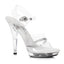 Ellie Shoes 5 Inch Heel Clear Sandals with Rhinestones Ellie Shoes