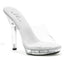 Ellie Shoes Comfortable Slip On Sandal Clear With 5 Inch Heel Ellie Shoes