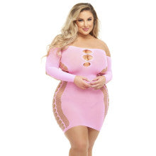 Pink LIpstick Diamond Drippin Women Dress Secondary image