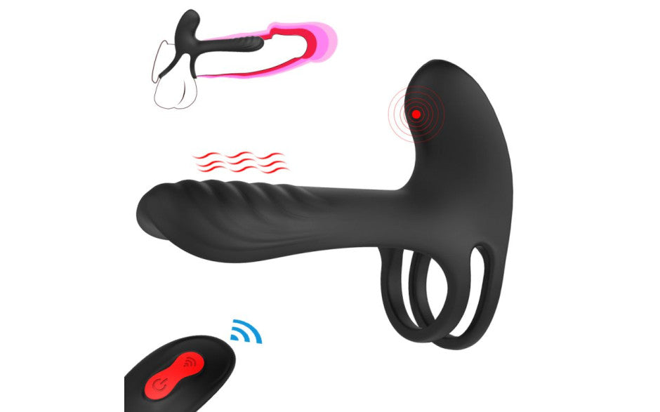 S-Hande Frank Remote Control Vibrating Penis Shaft & Clit Stim Enhancer S-Hande