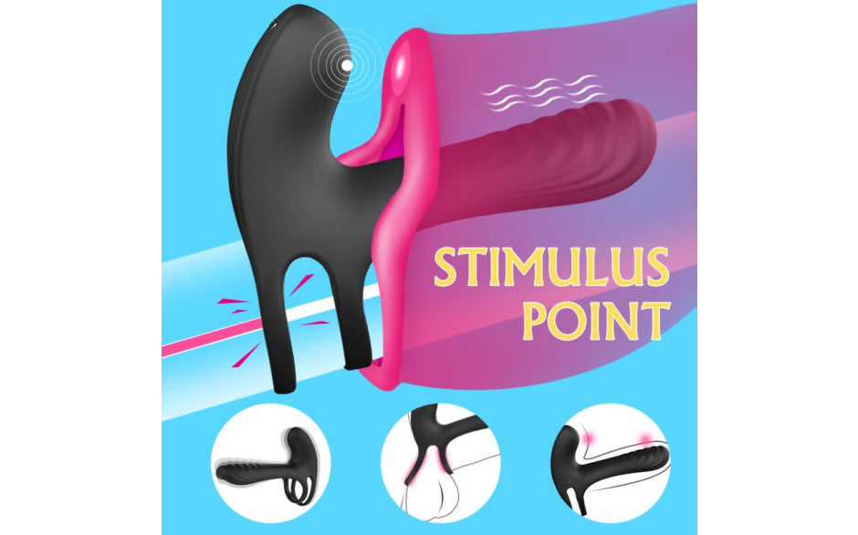 S-Hande Frank Remote Control Vibrating Penis Shaft & Clit Stim Enhancer S-Hande