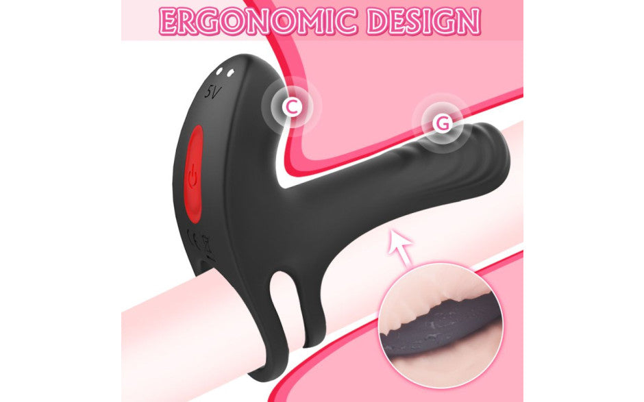 S-Hande Frank Remote Control Vibrating Penis Shaft & Clit Stim Enhancer S-Hande