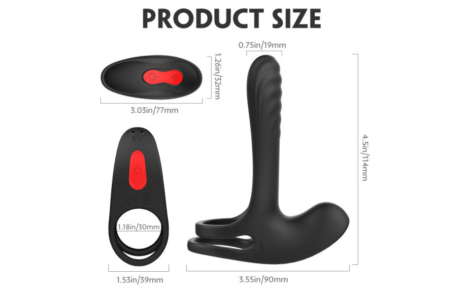 S-Hande Frank Remote Control Vibrating Penis Shaft & Clit Stim Enhancer S-Hande