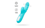JOS Merry Swirl 10 Function Rotating Shaft Rabbit Vibrator Blue JOS