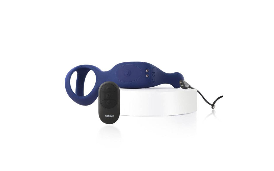 Arosum Underquaker Vibrating Anal Plug With Cock Ring & Remote Secondary image