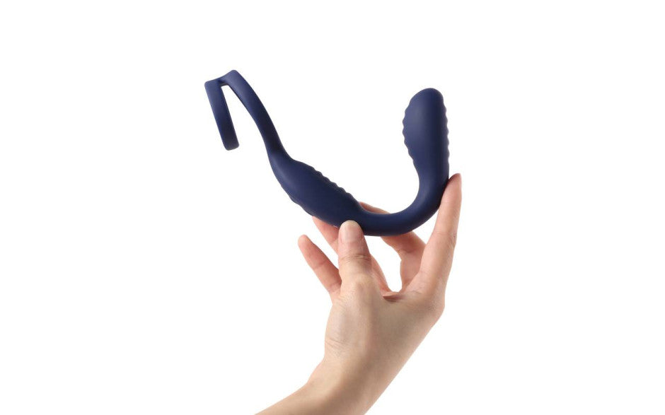 Arosum VibraDuo Vibrating Anal Probe & Perineum Stimulator With Cock Ring Arosum