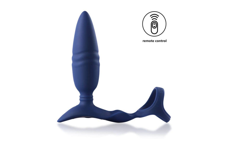 Arosum Ring n Rear Dual Thrusting Anal Probe With Cock Ring & Remote Arosum