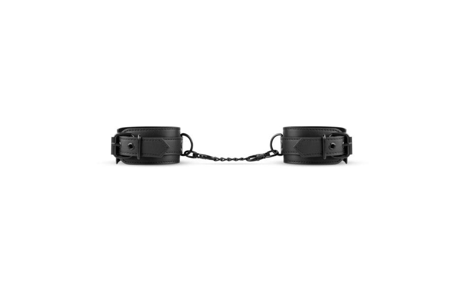 Bedroom Fantasies Faux Leather Handcuffs Black Bedroom Fantasies