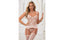 Gworld Lingerie Lace up Garter Corset With Thong and Stockings 3 Piece OS GWorld Lingerie