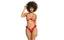 Mapale 2 Piece Lace Cut Out Bra and Panty Set Red M / L Mapale