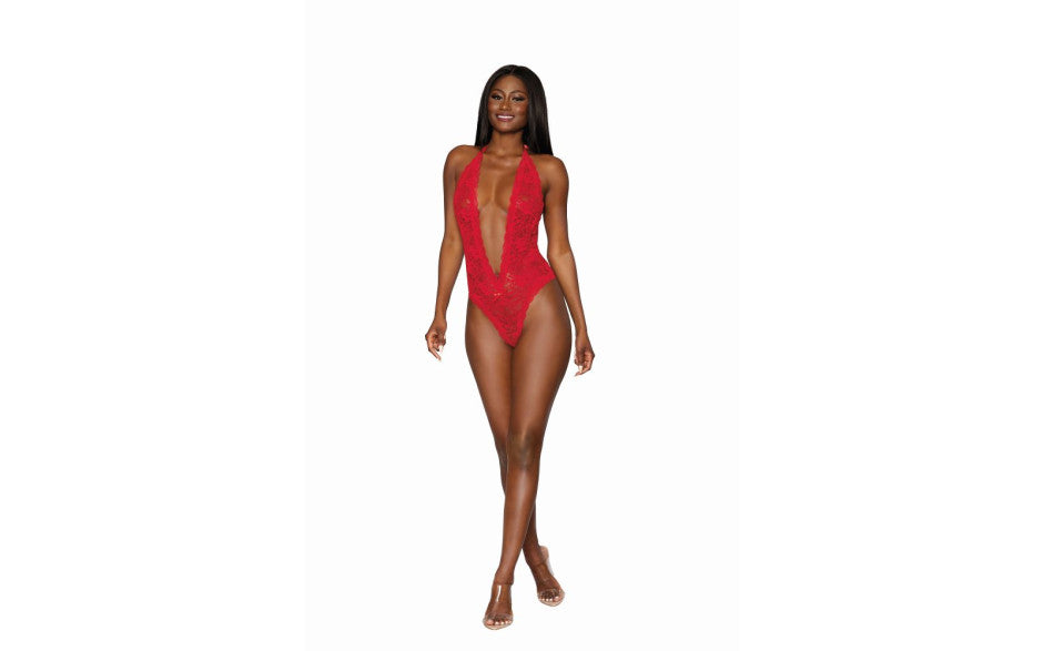 Dreamgirl Lingerie Heart Back Deep V-Neck Womens Sexy Teddy Secondary image