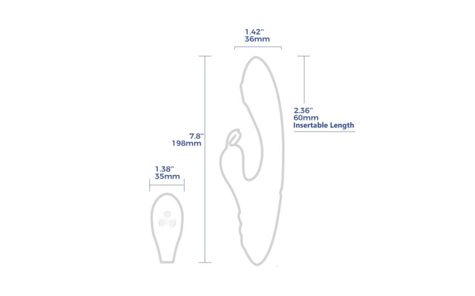 Arosum G Rabbit Rotating G Spot & Clitoral Vibrator Arosum