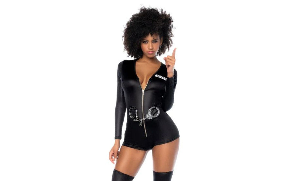 Mapale 2 Piece Sultry Swat Officer Halloween Costume