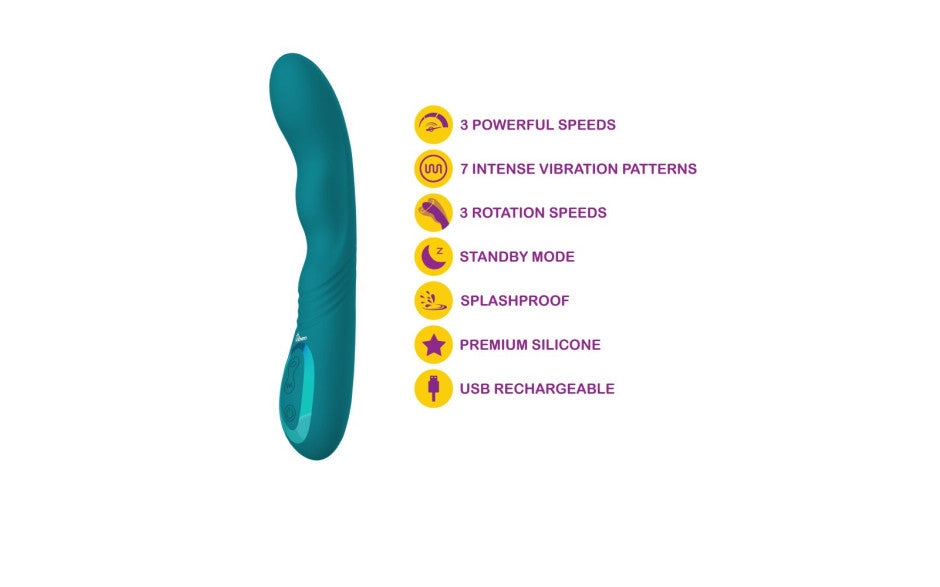 Viben Swagger Rechargeable 10 Function G Spot Vibrator Ocean Viben