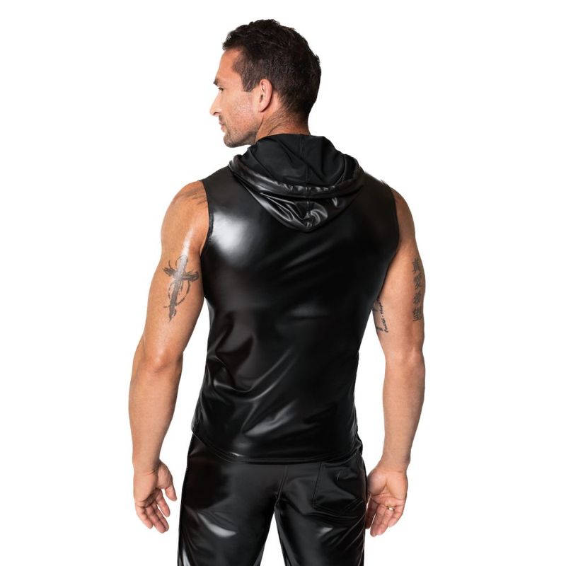 Noir Frenzy Sleeveless Hoodie Noir