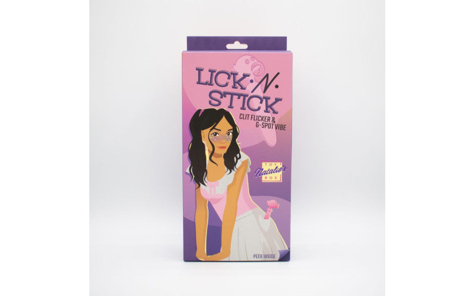 Natalies Toy Box Lick N' Stick Clit Flicker G Spot Vibrator Natalies Toy Box