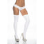 Mapale Thigh Highs Wetlook Stockings White One Size Mapale