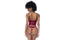 Mapale 2 Piece Wet Look Vinyl Bodysuit Set Gloss Wine