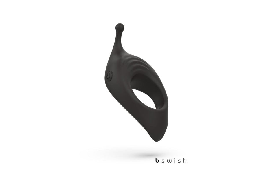 B Swish BCharmed Rhythm Infinite Deluxe Vibrating Cock Ring Black B Swish
