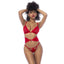 Mapale with Bra Panties and Flexible Corset Red 3 Piece Set S / M Mapale