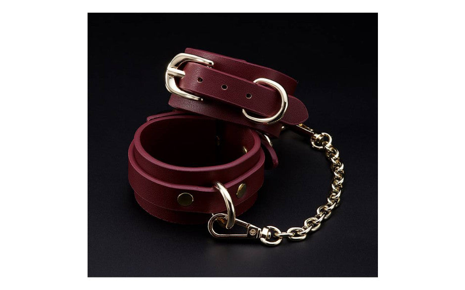 Daytona Deluxe Bondage Play Kit 8 Piece Burgundy Gold Daytona