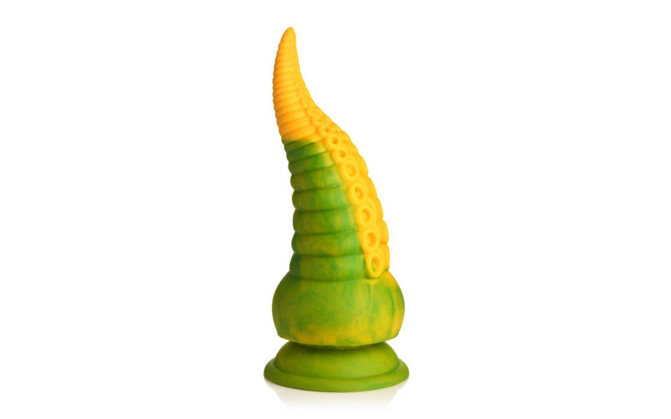 XR Brands Creature Cocks Monstropus 2.0 Vibrating Tentacled Monster Silicone Dildo Green / Yellow XR Brands