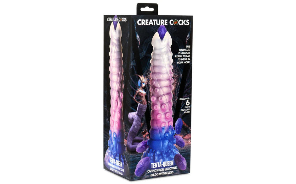 XR Brands Creature Cocks Tenta Queen Ovipositor Silicone Dildo With Eggs XR Brands