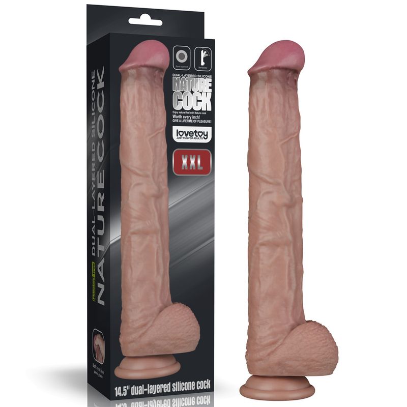 Lovetoy Dual Layered Bendable Silicone Cock XXL Lovetoy Main image